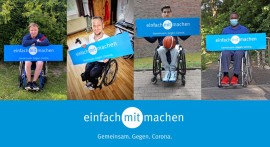 © Deutscher Rollstuhlverband e.V. (DRS) Plakat mit Rollstuhlfahrern