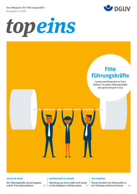 top eins 6/2020 ©DGUV Titelbild top eins 6/2020 ©DGUV
