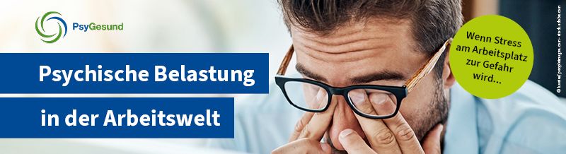 Psychische Belastung in der Arbeitswelt Psychische Belastung in der Arbeitswelt