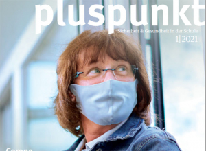 DGUV pluspunkt 1/2021 Titelbild des DGUV Magazins pluspunkt 1/2021