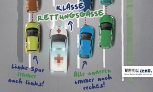 Plakat Aktion Klasse Rettungsgasse DVR