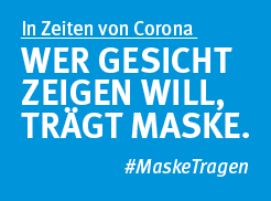 wer Gesicht zeigen will, trägt Maske Plakat wer Gesicht zeigen will, trägt Maske